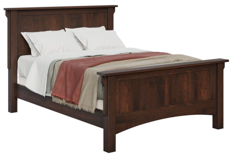 Custom Arts and Crafts Queen Bed - Brown Maple