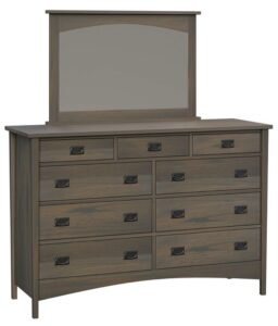 Arts and Crafts High Dresser with Mirror