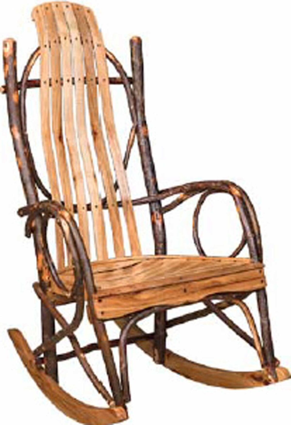 Bendwood Hickory Rocker | Amish Rocking Chair | Handcrafted Rocker