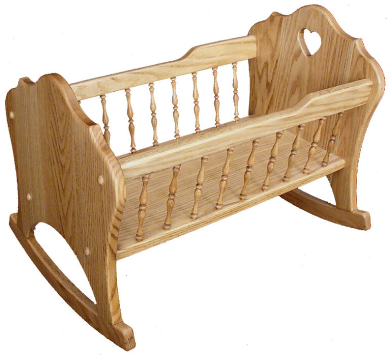 Amish Tall Doll Cradle with Spindles