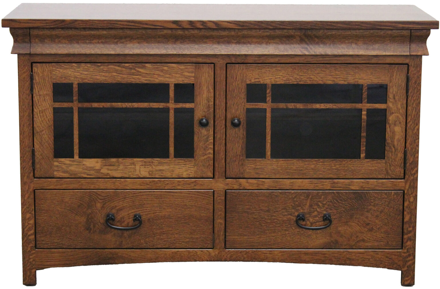 Rustic Elite Mission TV Stand Amish Solid Hardwood TV Stand