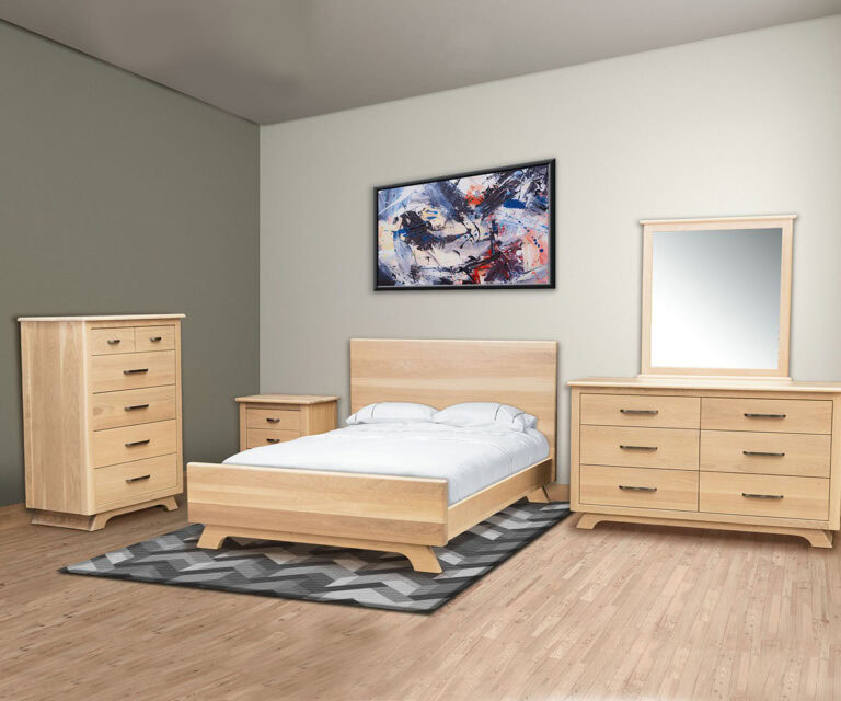 Custom Neptune Room Setting with Panel Headboard Bed