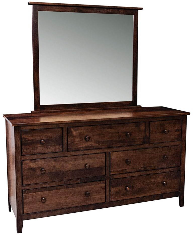Custom Ridgecrest Econo Seven Drawer Dresser with Mirror