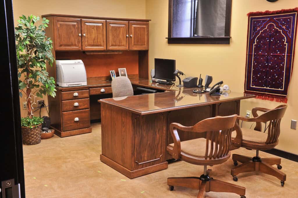 Library Office Desk with Chairs