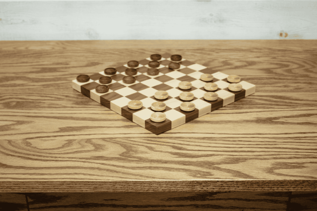 Custom Checker Board with Checkers